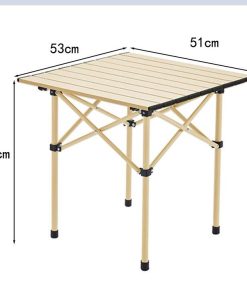 Bàn hợp kim nhôm gấp gọn size 50cm cắm trại dã ngoại, bàn trà rất tiện lợi (BA05)