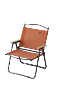 Ghế cafe, ghế camping, ghế câu cá BISTRO, màu vải 600D nâu, khung màu đen thép chống han gỉ, thiết kế gấp gọn tiện lợi (GH04)