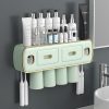 Kệ Đựng Kem Đánh Răng 4 Cốc, 4 Bàn Chải Đánh Răng Treo Tường Siêu Dính Trong Nhà Tắm Giúp Kháng Khuẩn (ĐA05.1)