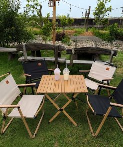 Bàn Camping Gấp Gọn Màu Gỗ Sồi Bàn Cỡ Nhỏ 60cm (BA-10)