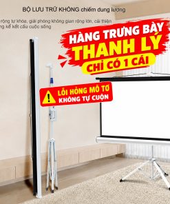 Màn chiếu 3 chân 84inch tự cuốn gọn thiết kế chắc chắn, phù hợp tất cả các loại máy chiếu hiện nay (mã MC15.2)