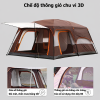 Lều Cắm Trại Camping 5-8 Người 2 Phòng 2 Lớp rộng thoáng Chống gió chống Côn Trùng (mã LT39.1)