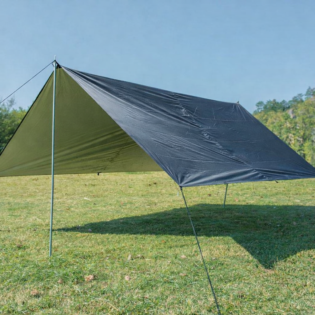 Tấm tăng bạt che lều cắm trại chống thấm nước, bạt tăng che nắng mưa tráng bạc đủ size (mã TC01.3)