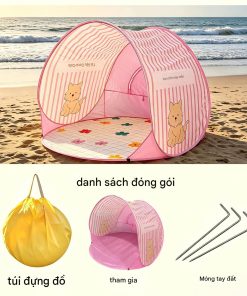 Lều cắm trại trẻ em, lều bãi biển trẻ em cực đẹp, kích thước 145x145x110cm (mã LT48)