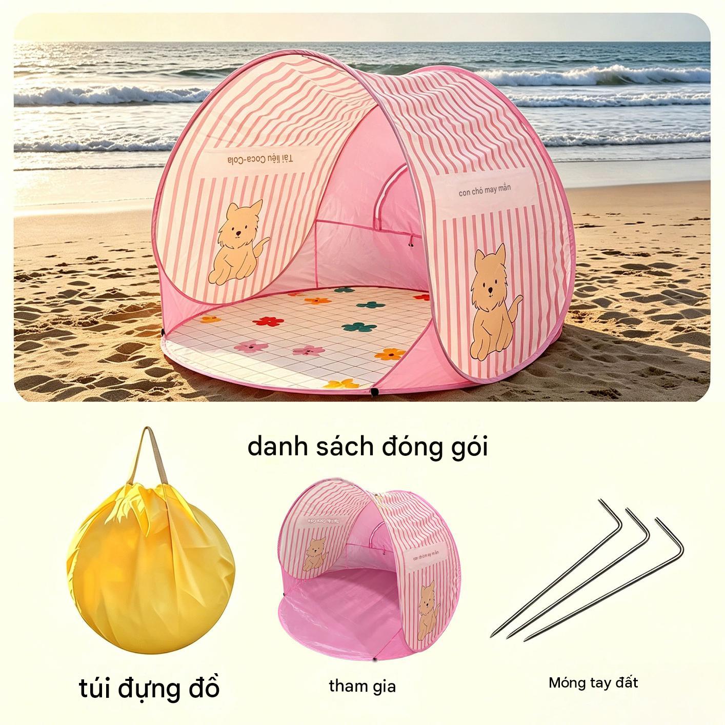 Lều cắm trại trẻ em, lều bãi biển trẻ em cực đẹp, kích thước 145x145x110cm (mã LT48)