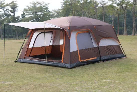 Lều Cắm Trại Camping 2 Phòng cho 4-8 người 2 Lớp rộng thoáng Chống gió chống Côn Trùng (mã LT36.2)
